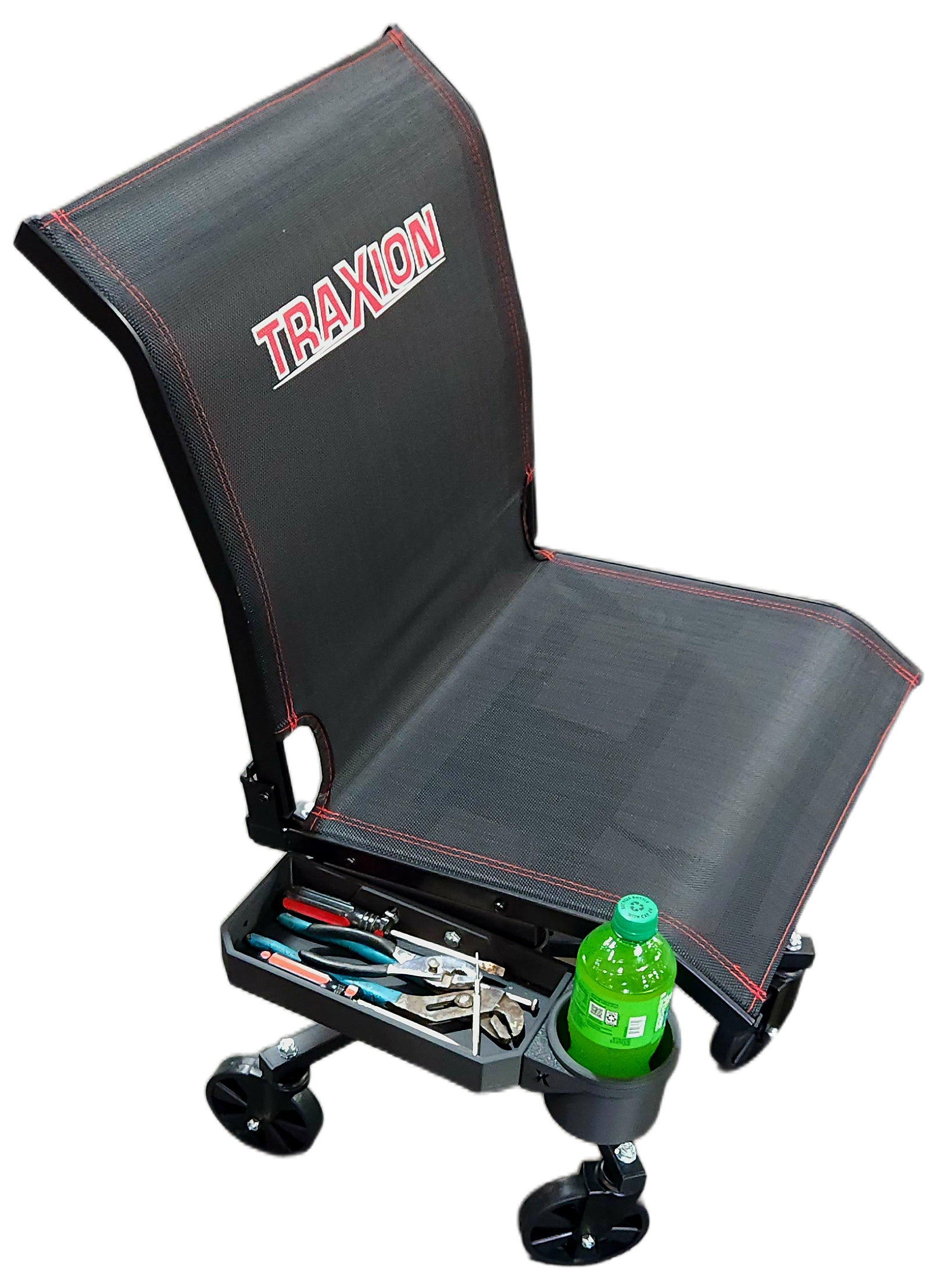 Accessory Tool Tray with Cupholder for Traxion MeshFlex Work Seat