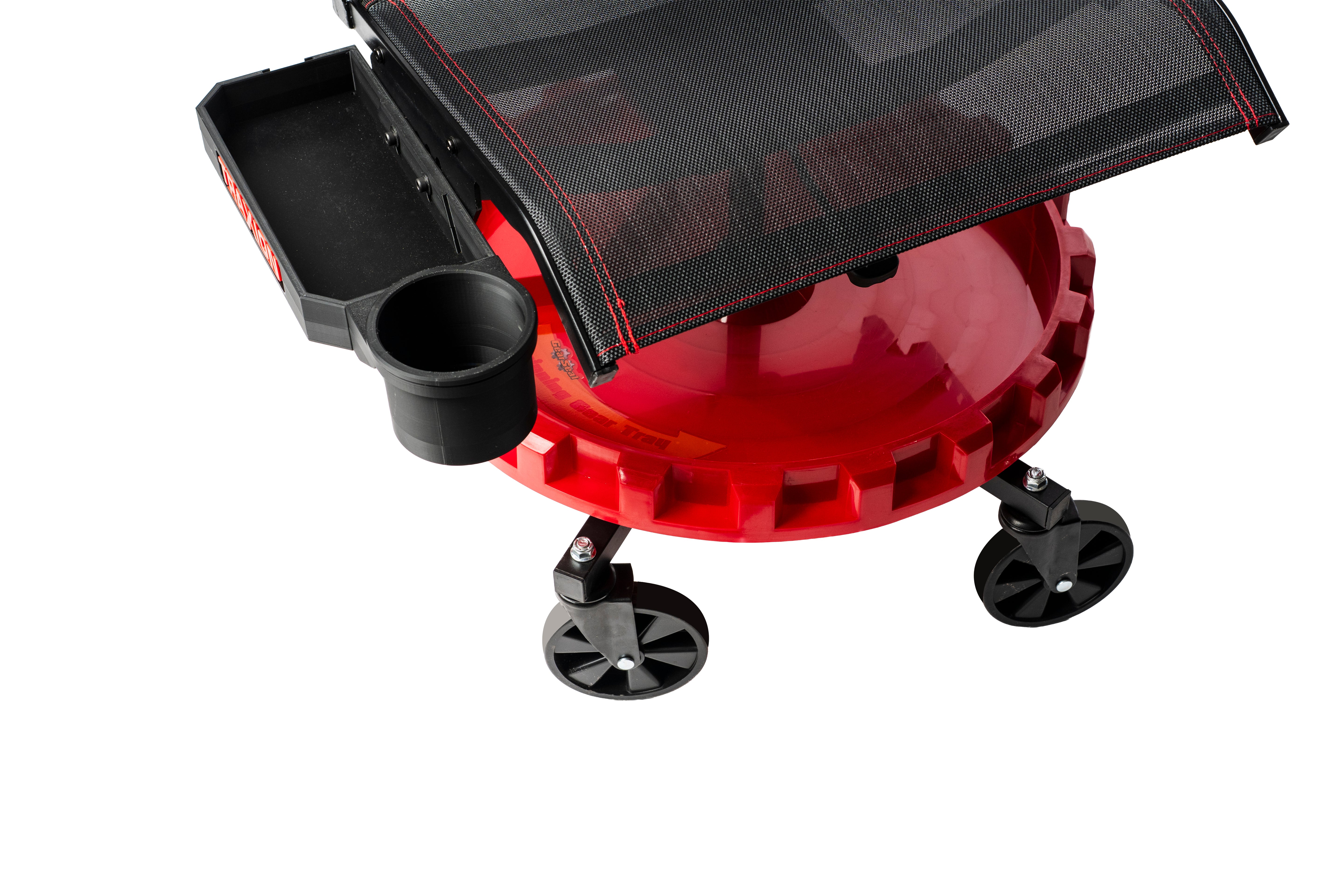 Original Traxion ProGear Mesh Flex Roll Seat NOW includes 1 of the NEW 2-581 Accessory Tool Tray with Cupholder